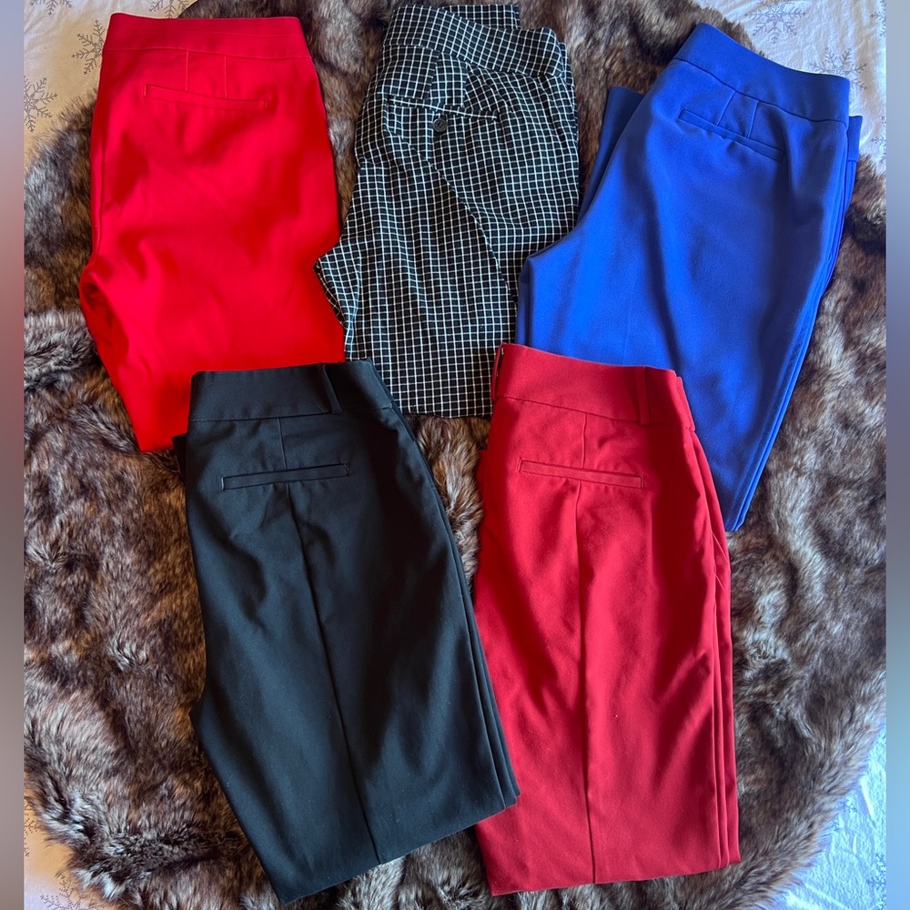 Lot of 5 pair Julie Ankle Pants size 6 GUC